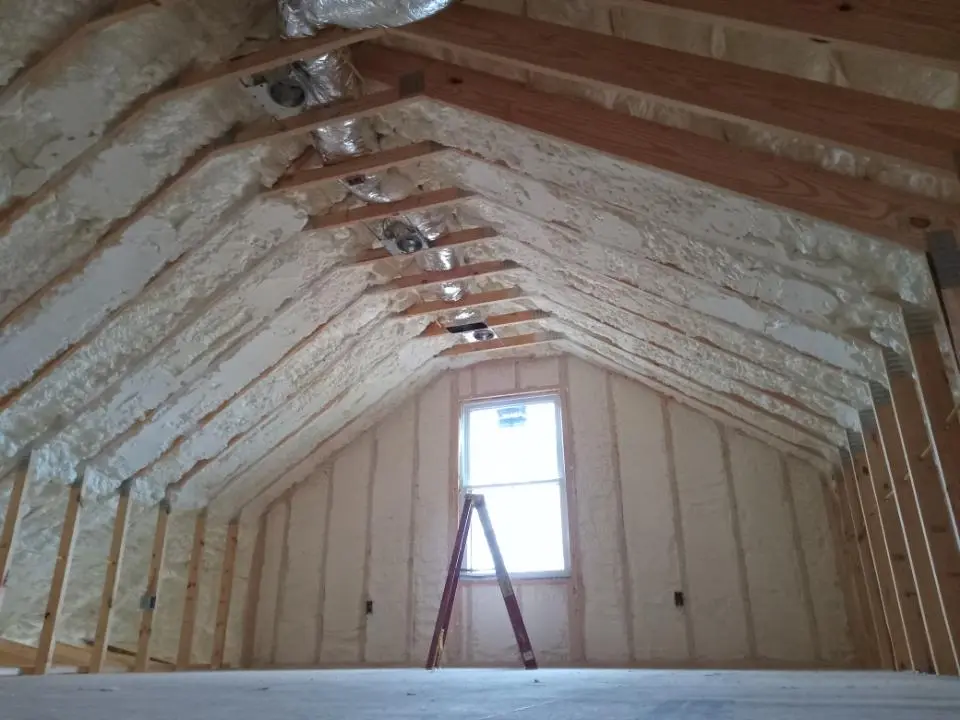 Spray foam roofing application for Crawl Space Insulation project in Tigard